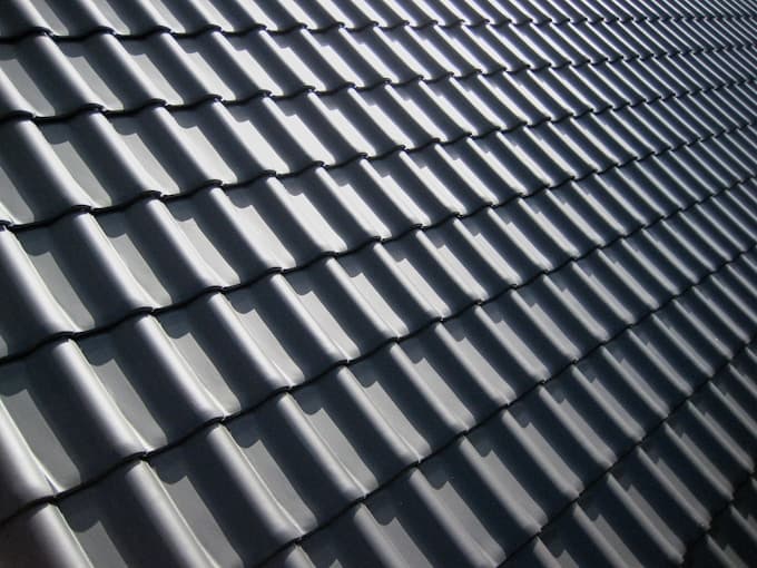 Roof tiles close-up
